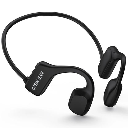 Open Ear Air Conduction Headphone, Wireless Bluetooth Earbuds 8H Playtimes Sports Earphones with Mic, Sweatproof Earbuds for Hiking, Cycling, Black